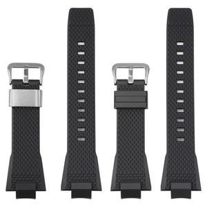 남성용 방수 스포츠 실리콘 손목 밴드 스트랩 고무 시계 Casio gshock GST B400 GST-B400BD/AD 시리즈용