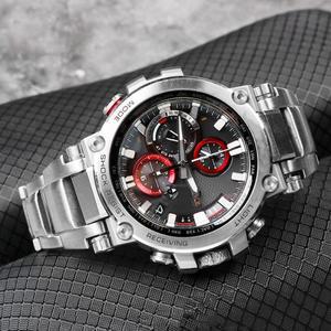 카시오 G-Shock MTG-B1000 스테인레스 스틸 시계 밴드 솔리드 메탈 벌지 스트랩 남성용 교체 팔찌 액세서리