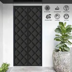 암막커튼 블라인드 겨울 자석 단열 도어 커튼 블랙 암막 면 임시 커버