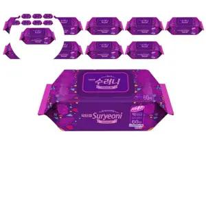 건조하고 민감한 피부를 대형 10팩 물티슈 위한 60매