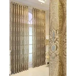 암막커튼 블라인드 유럽 ？？카레 8 웨이브 천공 커튼 거실 침실 정전 파티