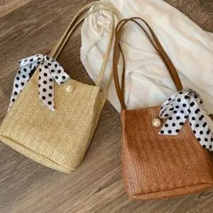2컬러 여성 크로스백 숄더백 토트백 라탄백 여름가방