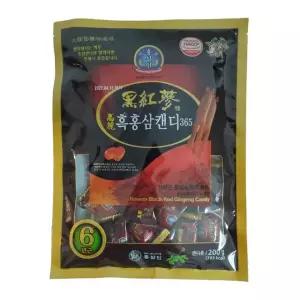 6년 고려 흑홍삼캔디 200g X 4 봉지 흑삼