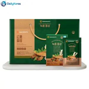 6년근 녹용홍삼 70ml 30포 1세트 농축액 영지버섯