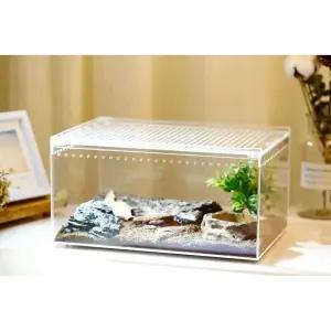 도마뱀집 파충류 도마뱀 뿔 개구리 사육 상자 반려동물 홈 아크릴 하나 방지산 뱀