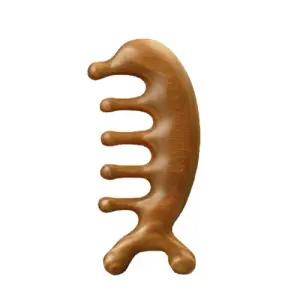 SAEYCUE 그린 샌달우드 빗 과샤 스크랩 마사지기 헤드 목 손 다리 B