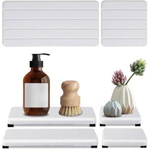 욕실 싱크대 배니티 건조 트레이 흡수 카운터용 빠른 주방 싱크대용 4PCS 비누 규조류