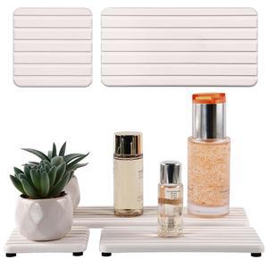욕실 배니티 세트 드라이 비누 주방 패드가 스펀지 방지 규조류 있는 4개 미끄럼 트레이