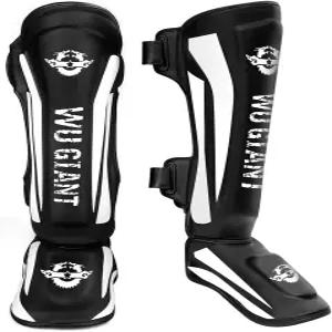 킥복싱 신 가드 무에타이 패드 발등 보호 기능이 있는 조절식 다리 MMA 훈련 및 스파링을 위한 무술 장비