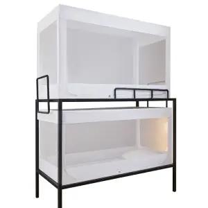 2층침대 모기장 기숙사 흔들림방지 가정용 텐트 이층 원터치 보호 사각 원룸 커튼 실내