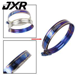 T 볼트 조정 가능한 호스 클램프 37mm 102mm 범용 티타늄 블루 다채로운 스테인레스 스틸 유형 헤비 듀티