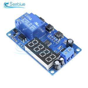 12V LED 디지털 시간 지연 릴레이 모듈 카운트다운 타이머 제어 스위치 PLC 타이밍 역전압 방지 조정기