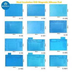 다기능 단열 ESD 자기 실리콘 패드 납땜 매트 전화 마더 보드 부품 수리 플랫폼 핸드 DIY 도구