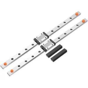 uxcell 2pcs MGN12 300mm 선형 가이드 레일 슬라이딩 캐리지 블록 베어링 강철 및 플라스틱 미니 DIY 3D