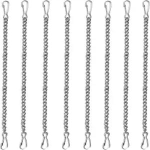 스테인드글라스 패널용 8PCS 20인치 스테인리스 스틸 걸이 체인 - 선캐처 크리스탈 및 바구니 창문 아트