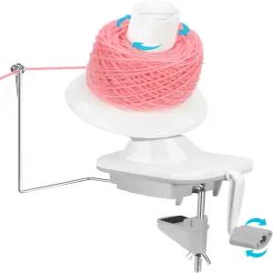 크로치팅용 연회색 원사 와인더 - 손으로 크랭크하는 볼 깔끔한 케이크 스피너 롤러 및 뜨개질 액세서리