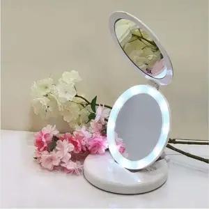 LED 콤팩트거울 탁상거울 일반거울+5배확대거울 거울