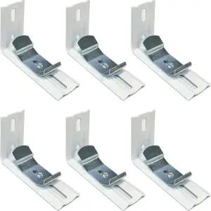 AuRiver 6개 수직 블라인드 L 브래킷 클립 헤드레일 너비 1-1/2 38mm 외부 장착용 3인치 길이