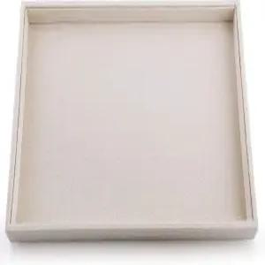 Oirlv 린넨 주얼리 디스플레이 트레이 쌓을 수 있는 목걸이 팔찌 링 쇼케이스 빈 접시 1팩