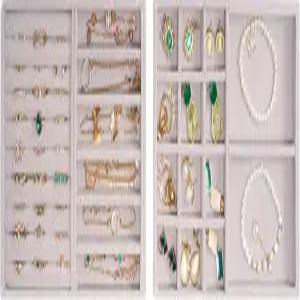 서랍용 프로케이스 스태커블 주얼리 정리함 트레이 삽입형 귀걸이 목걸이 링 팔찌용 용기 디스플레이 보관