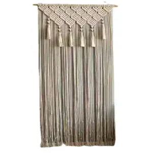 레트로 마크라메 가리개커튼 발리 문커튼 매듭공예 휴양지