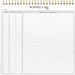 더 나은 오피스 제품 활동 로그 메모장 8.5인치 x 11인치 기획 노트 패드 50매 더블 와이어 스파이럴 일일