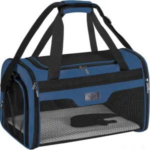 BALEIN 고양이 캐리어 최대 15파운드의 소형 반려동물을 위한 강아지 안전 지퍼가 달린 부드러운 면의 여행