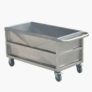 스테인리스 산업용 이동식 재질 사각통 두꺼운 보관통