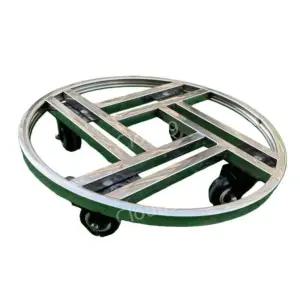 초대형 화분받침 스텐 국통 원형 화분 이동식 트레이 스탠드 운반