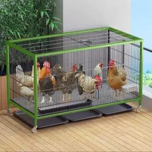 가정용 닭장 케이지 철제 사육장 대형 야외용 이동식 철망 집 앵무새 하우스 펜스