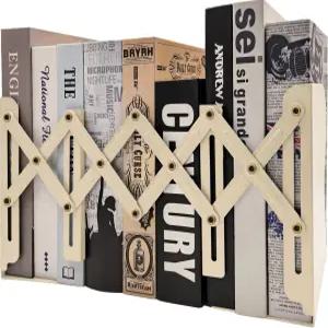 조절 가능한 북엔드 미끄럼 방지 장식 무거운 책을 위한 금속 책상을 및 잡지를 책장 정리함 홀더 베이지