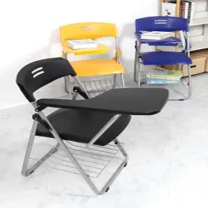 접이식 책걸상 일체형 책상 싱글 학원 대학교 의자 체어 강의 교실