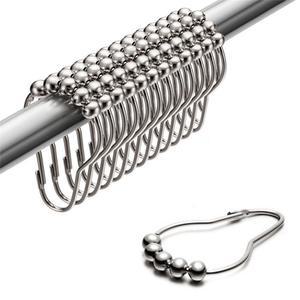 우이고스 샤워 12개 크롬 방청 커튼 샤워봉 욕실 세트