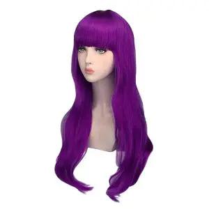[콩심팥심]보라색 긴머리 웨이브 가발