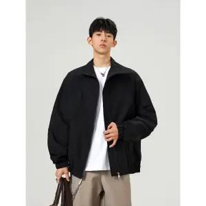 춘추 남자야상사파리 배색 차이나 항공 점퍼 야상 바람막이 빅사이즈 상의 ible3