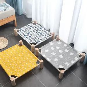 강아지 고양이 원목 해먹 쿨매트 애견 침대 캠핑 방석