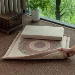 깊은 명상 방석 절방석 좌식 두꺼운 2단 쿠션 사각