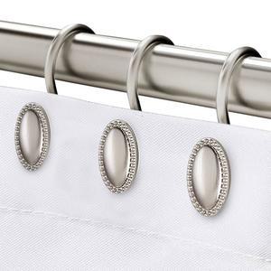 아이탑린 브러 장식용 12개 로드용 욕실용 샤워 커튼 세트 니켈 금속 방청