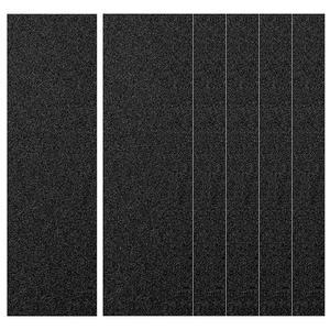 Aemygo 6개 스케이트보드 그립 테이프, 스케이트보드용 33인치 x 9인치 블랙 에어 버블이 없는 계단 페달 휠체어 계단용 스쿠터 테이프 사포