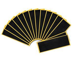 하세팜 15Pcs 핑거보드 폼 그립 테이프, 고품질 나무 보드 강력 접착 미끄럼 방지 스티커 블랙 미니 스케이트보드 테이프 4.33x1.5인치(블랙 15Pcs)