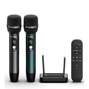 AI 음성 제거 및 스튜디오급 리버브가 포함된 휴대용 노래방 기기 - 무선 마이크 시스템, 블루투스 5.0, 가정용 전문가용