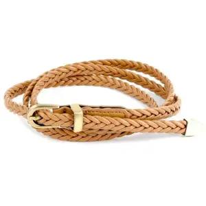 꽈배기 벨트 가죽 허리띠 여성 정장 베이직 브라운