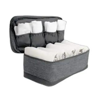 파우치 속옷 양말 휴대용 여행 대용량 정리 그레이