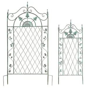 빈티지 A모델 펜스 레트로 카페 게이트 가로145폭26높이113cm 대문 철제 덩굴 앤틱