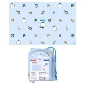 [콩심팥심]1인용 미니돗자리 폭신한 봉주르 비숑 피크닉매트 (블루)