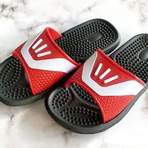 실내화 슬리퍼 택1 레드 샌달 지압 삼선