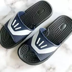 헬스 슬리퍼 택1 네이비 삼선