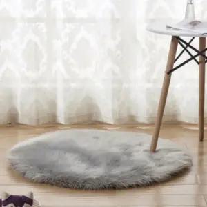 [콩심팥심]원형 장모 러그 인테리어 매트 발매트 덮개 60cm 인테리어카페트