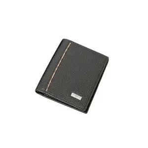 남성용 중지갑 블랙 라인-2389 인조가죽