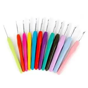 세트 뜨개바늘 실리콘 코바늘 부드러운 케이스